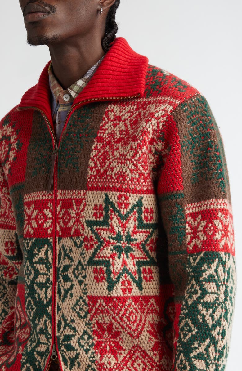 BEAMS Wool Zip Cardigan, Alternate, color, 