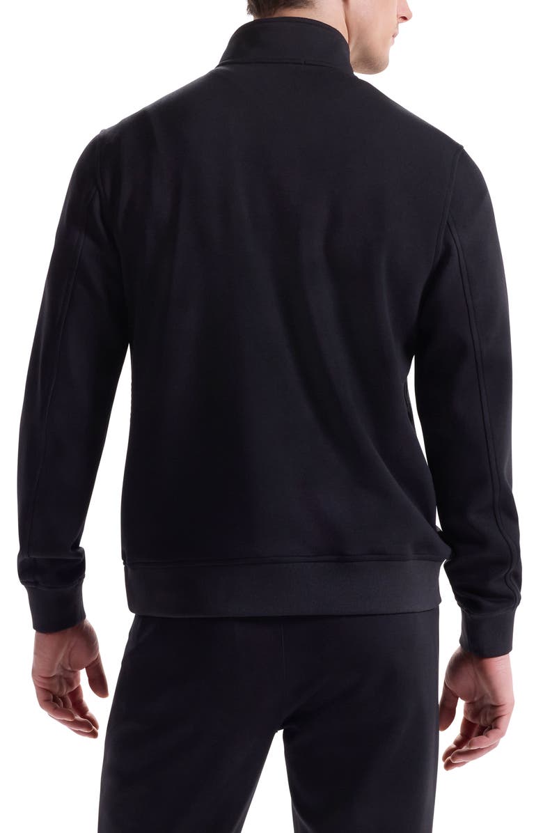 Bugatchi Soft Touch Quarter Zip, Alternate, color, Black