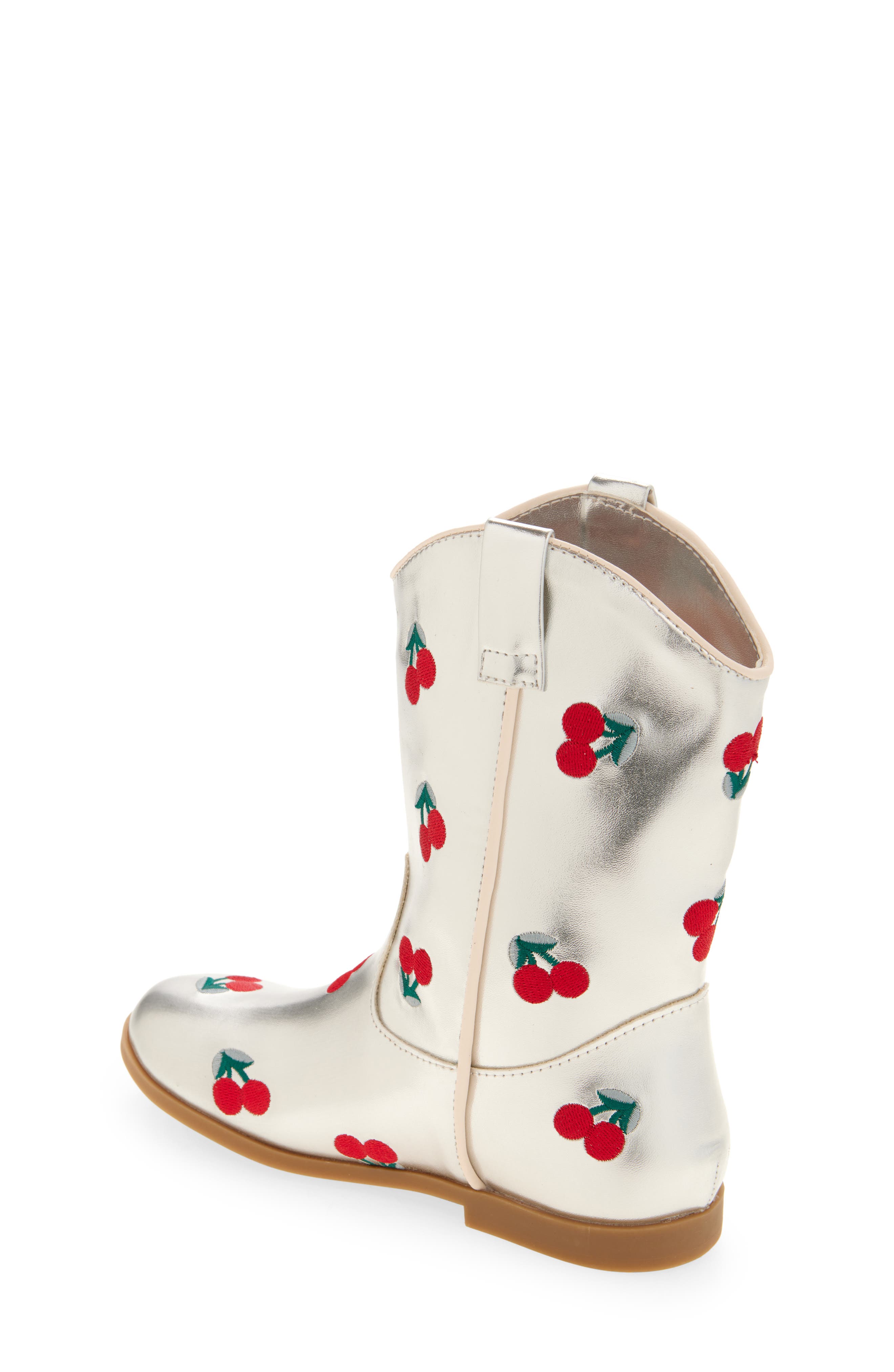 Tucker + Tate Kids' Gabi Cherry Embroidery Western Boot, Alternate, color, 