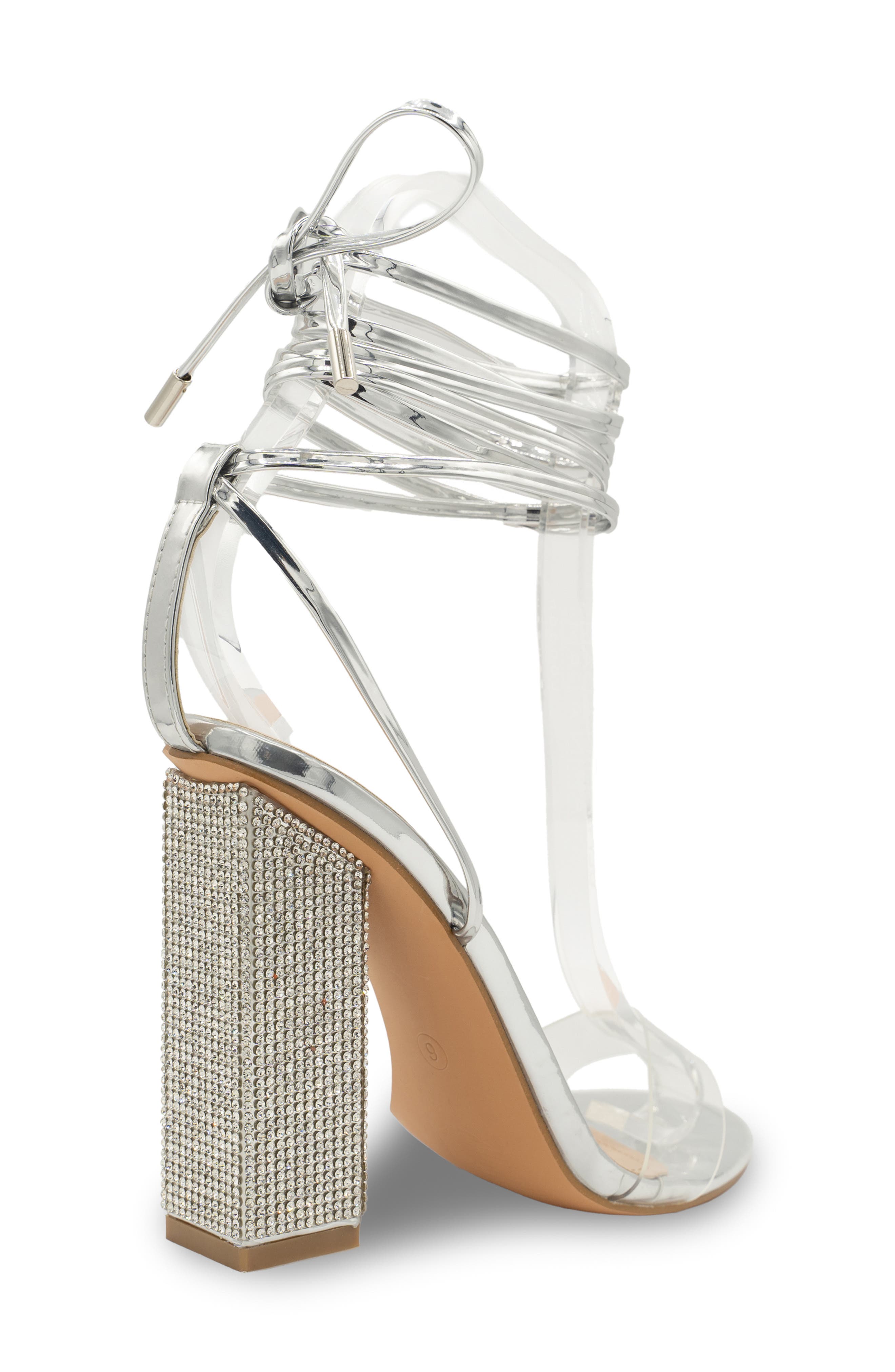 Touch Ups Silver Ankle Wrap Sandal, Alternate, color, Silver