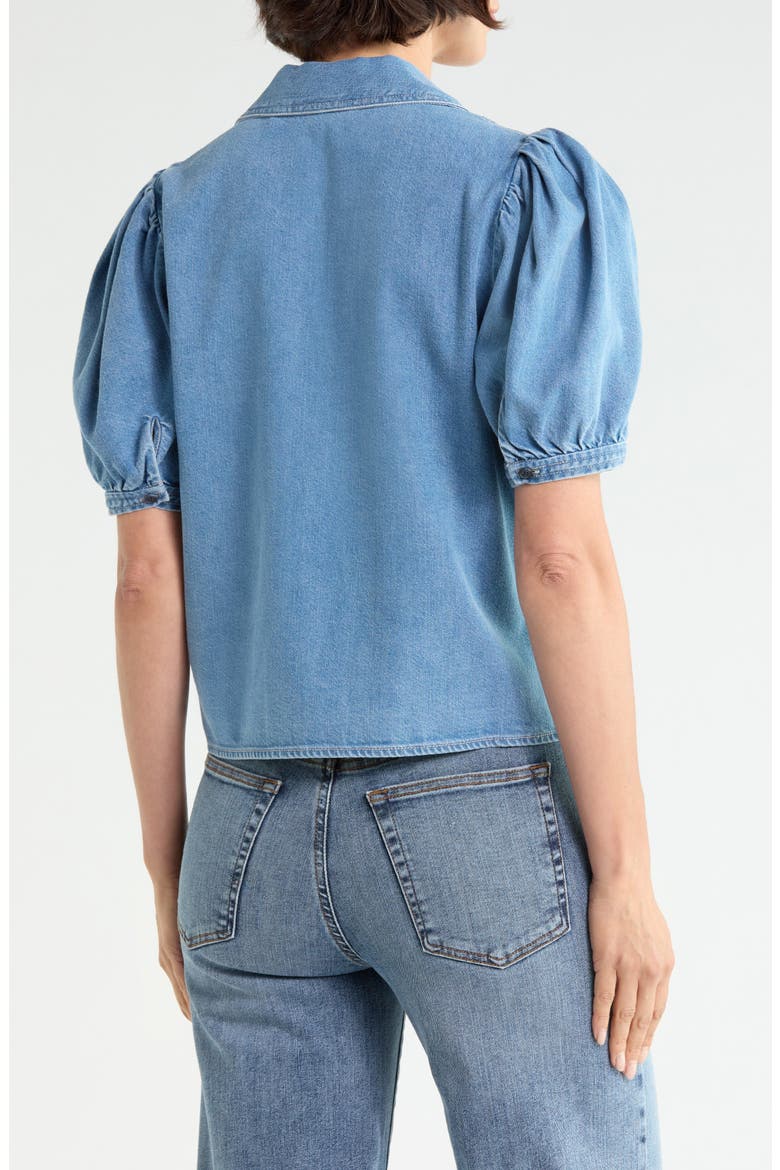 Sailor Collar Denim Shirt, Alternate, color, STARLET