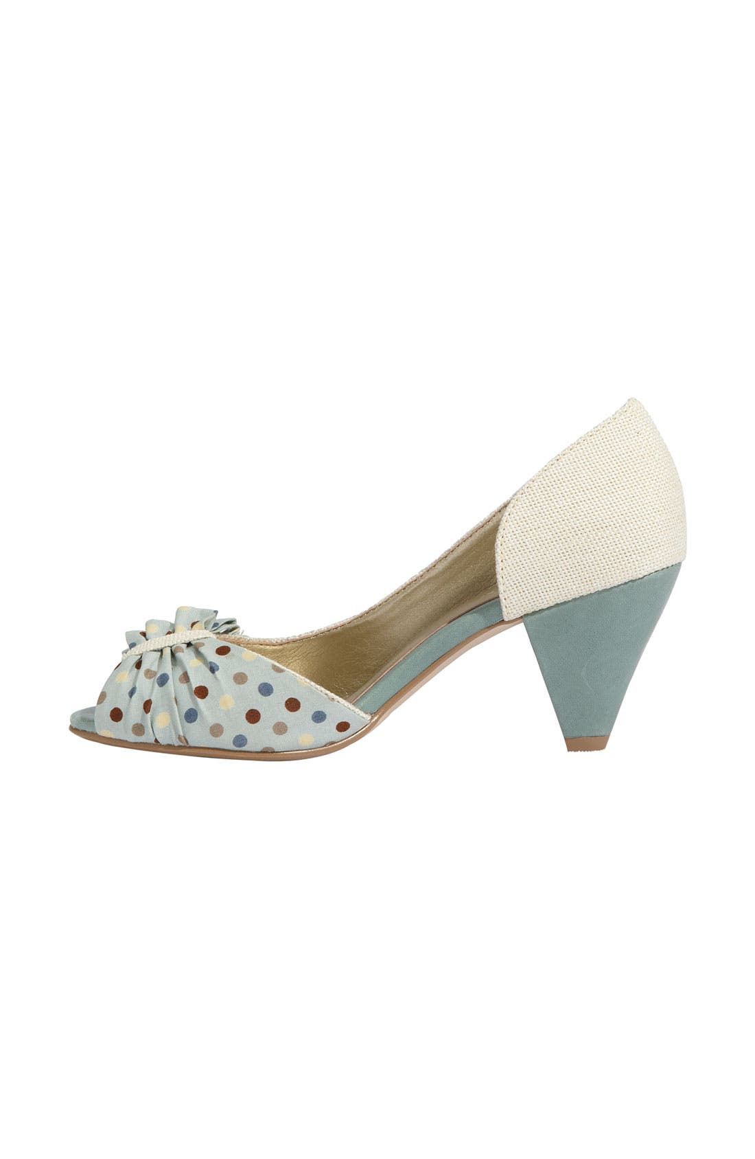 'Amethyst' Peep Toe Pump, Alternate, color, OFF WHITE