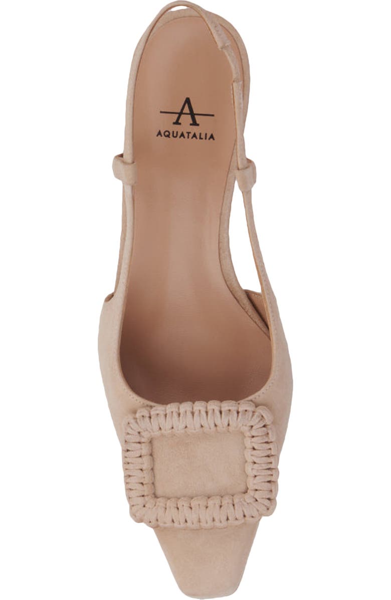 Aquatalia Arabella Kitten Heel Weatherproof Slingback Pump, Alternate, color, Almond