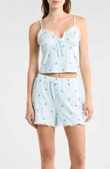 Eyelet Trim Short Pajamas