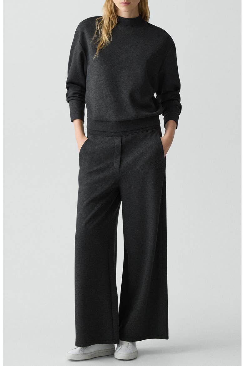 Wide Leg Pants, Alternate, color, CHARCOAL MELANGE