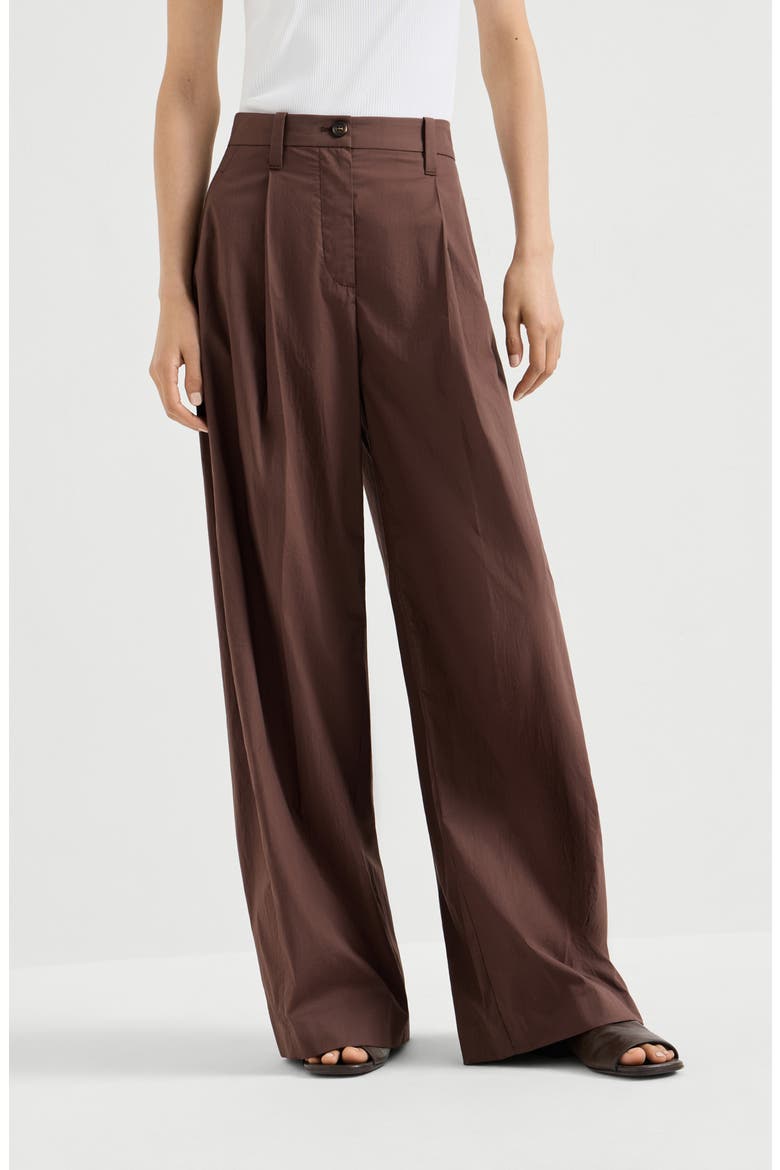 Wide trousers, Main, color, Cocoa