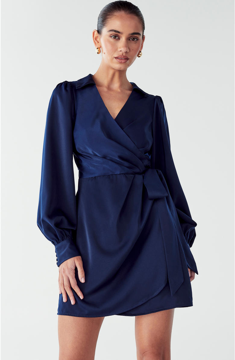 WILLA Pearl Wrap Dress, Main, color, Sage Green