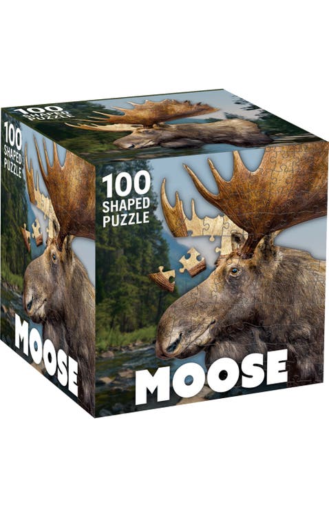 Moose 100 Piece Shaped Jigsaw Puzzle