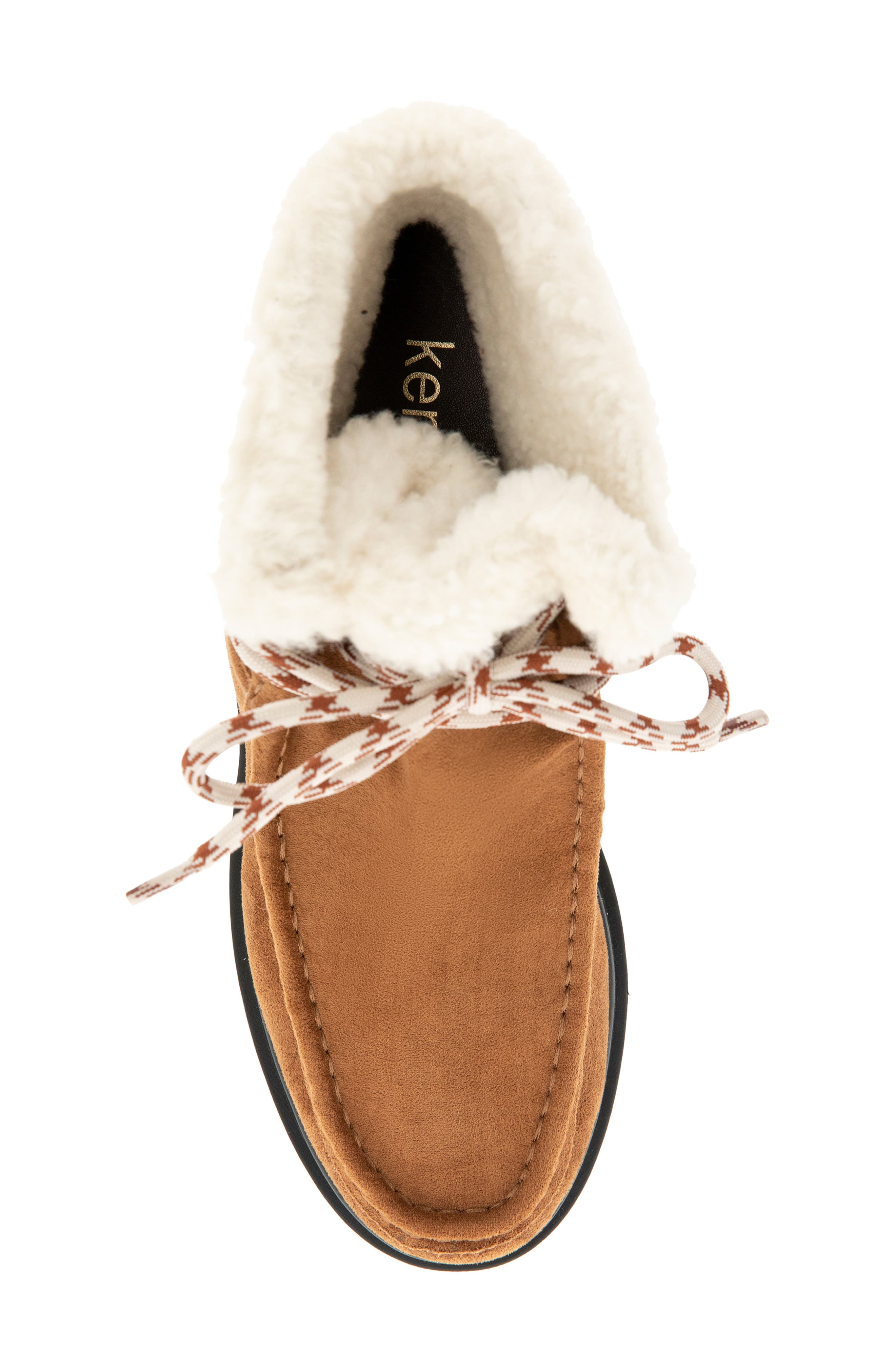 Eloise Faux Shearling Trim Bootie, Alternate, color, HAZELNUT