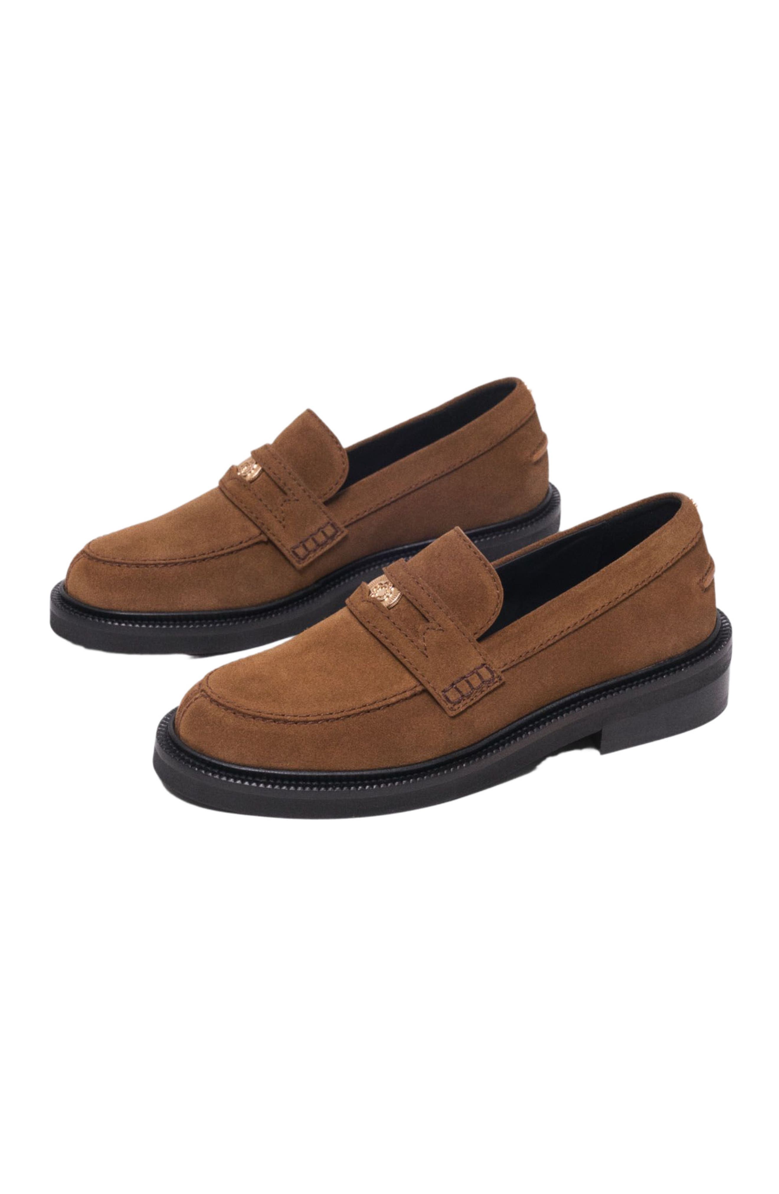 maje Suede loafers, Alternate, color, Camel