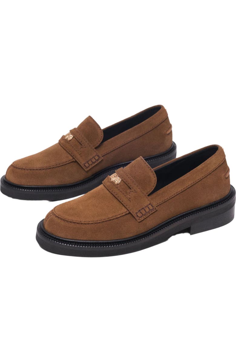 maje Suede loafers, Alternate, color, Camel