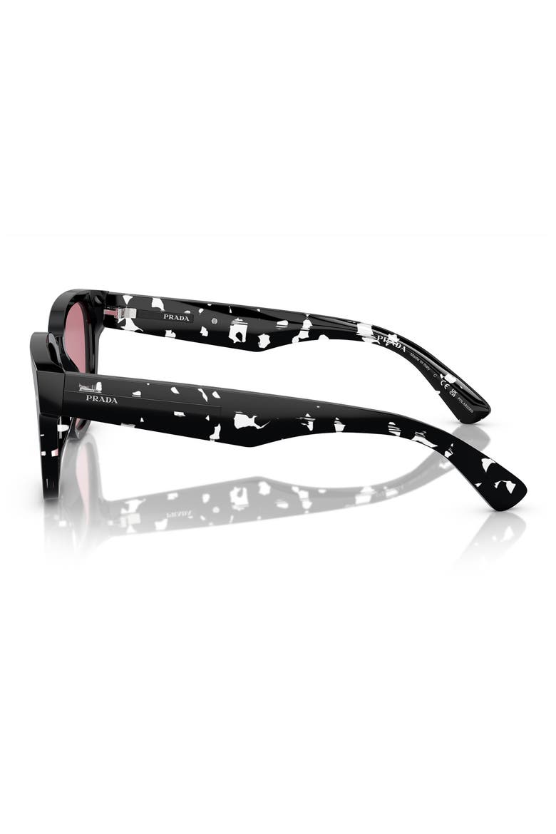 54mm Polarized Pillow Sunglasses, Alternate, color, BLACK/ CRYSTAL