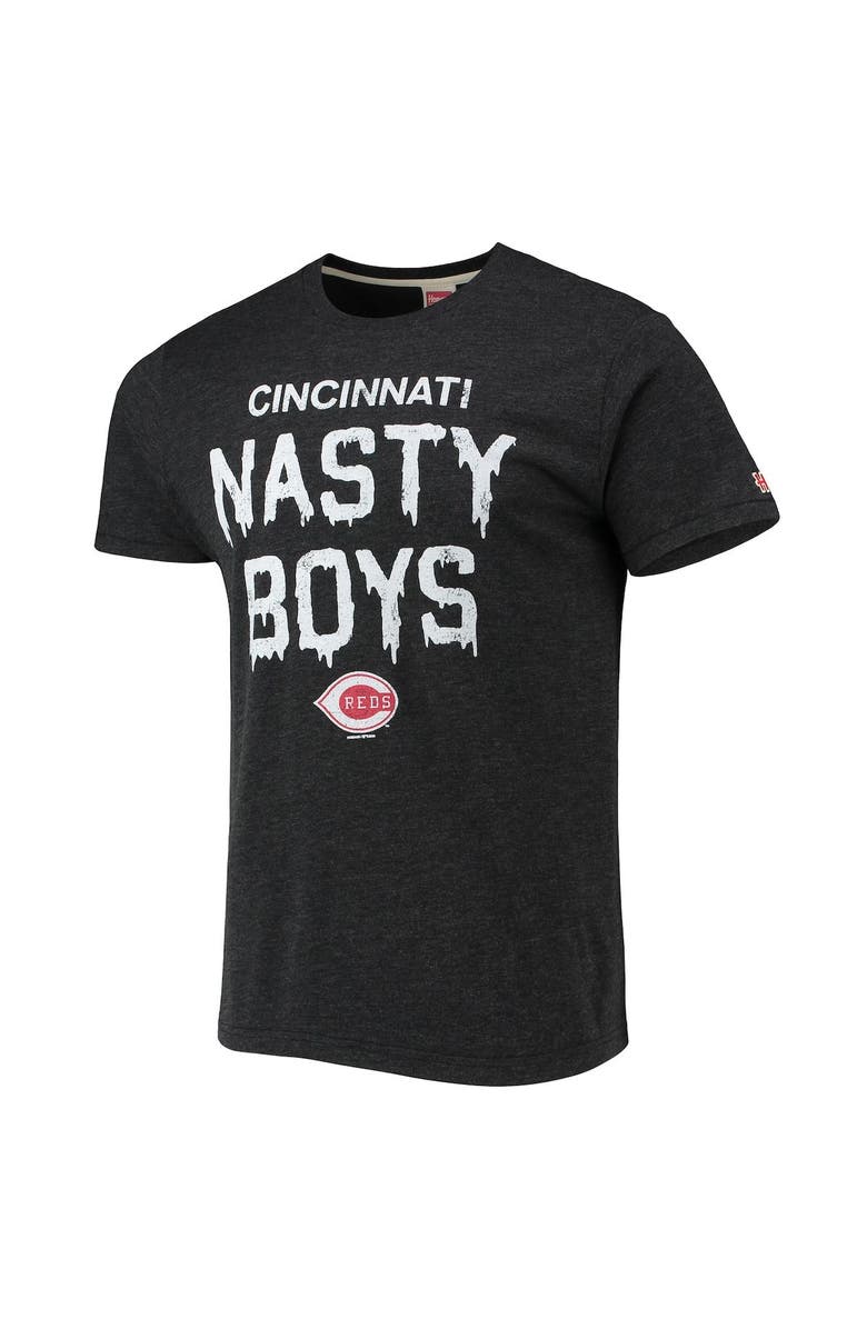 Homage Men's Homage Heathered Charcoal Cincinnati Reds Team Hyper Local Tri-Blend T-Shirt, Alternate, color, 