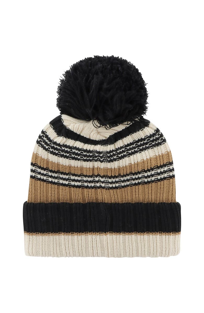 '47 Women's '47 Khaki LSU Tigers Barista Cuffed Knit Hat with Pom, Alternate, color, Khaki