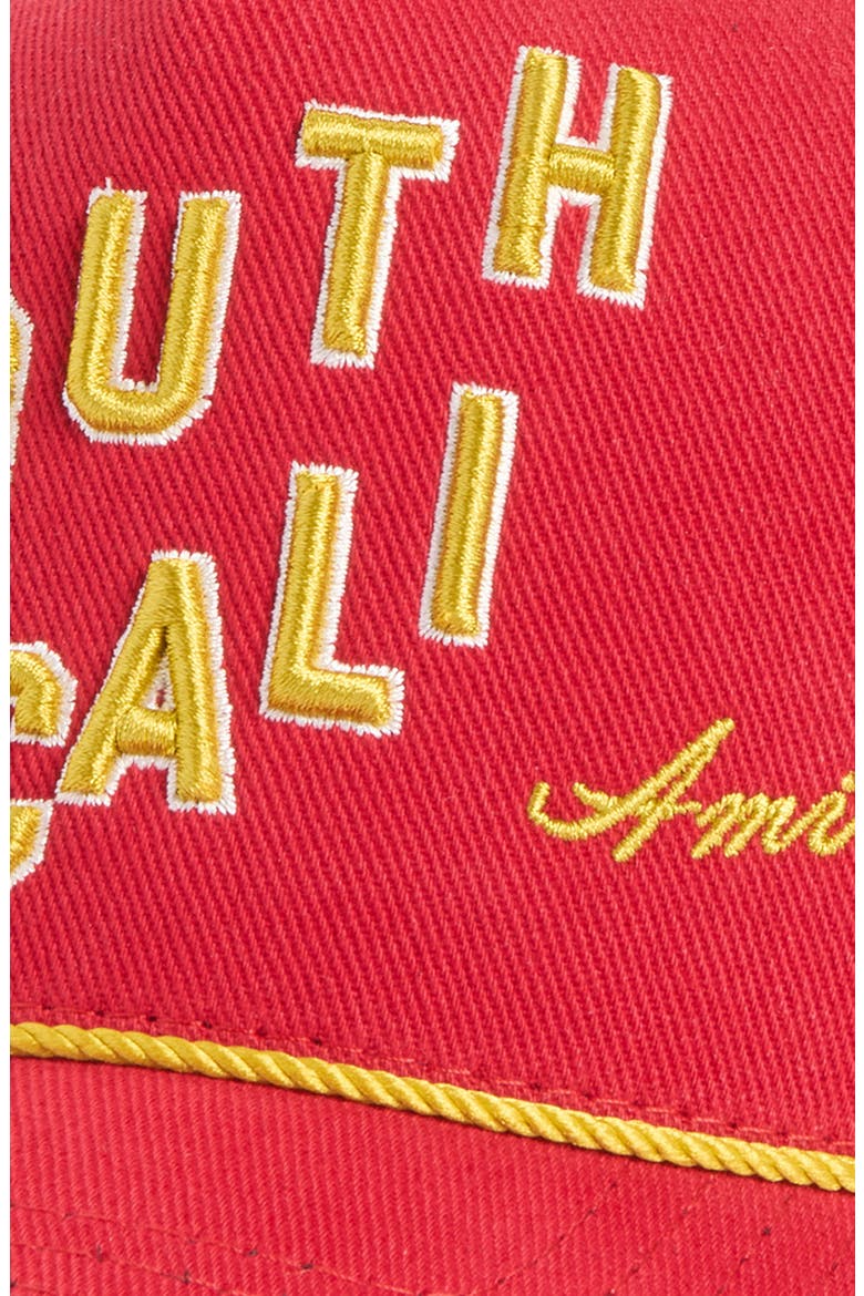 Embroidered South Cali Rope Trucker Hat, Alternate, color, RUBY
