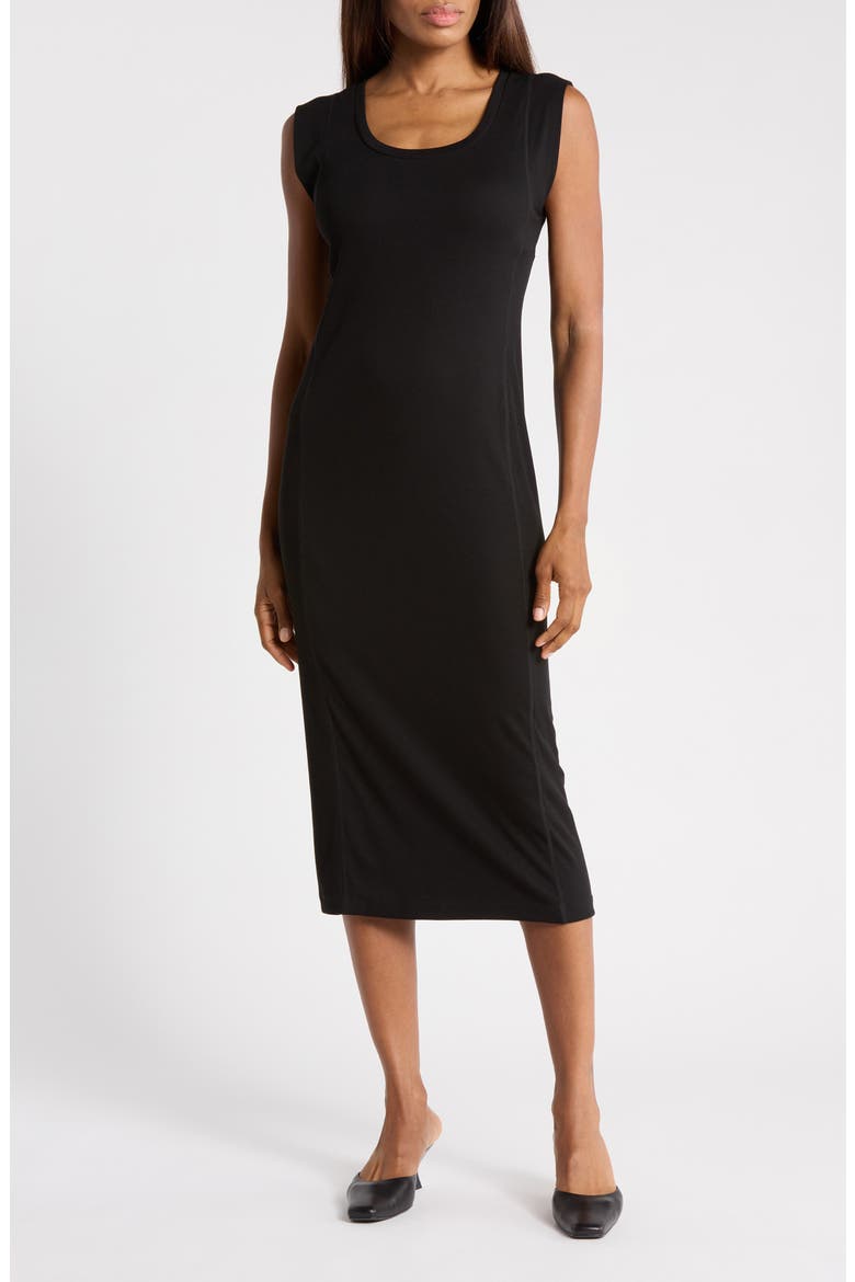 Everyday Scoop Neck Tank Dress, Main, color, BLACK