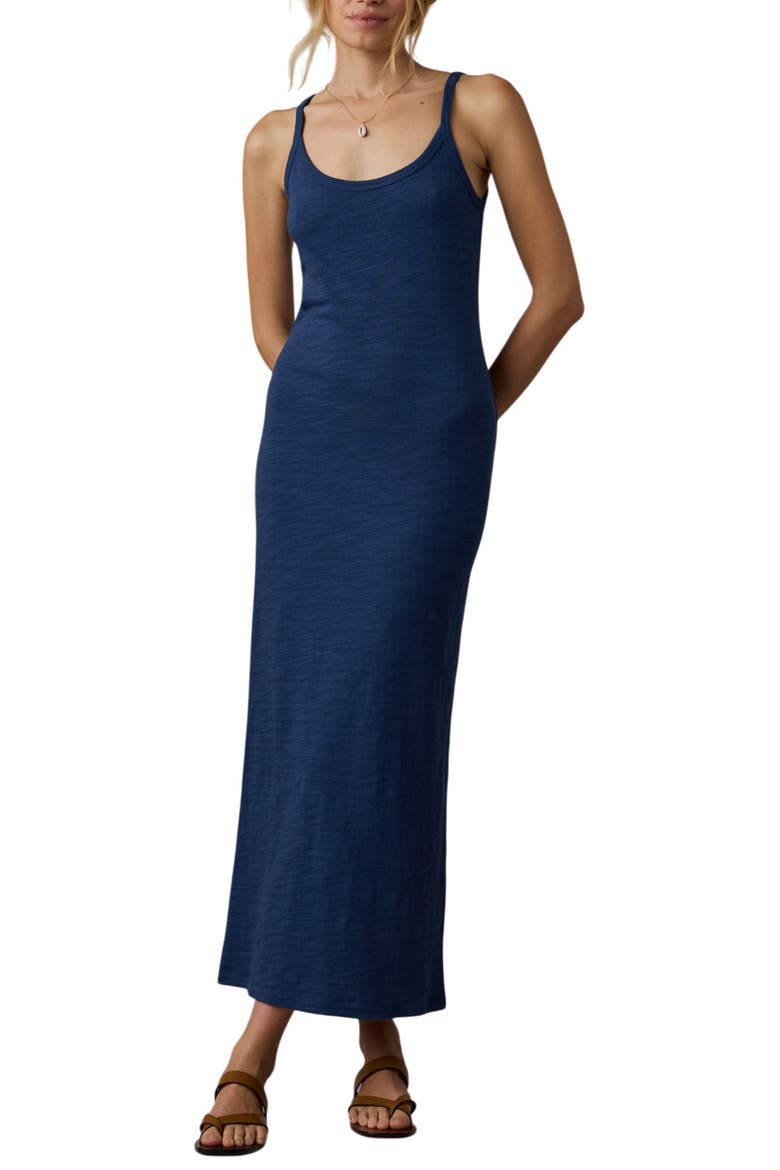 Sunwashed Slub Organic Cotton Maxi Tank Dress, Main, color, SEA NAVY