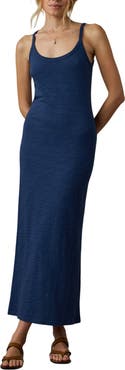 Faherty Sunwashed Slub Organic Cotton Maxi Tank Dress