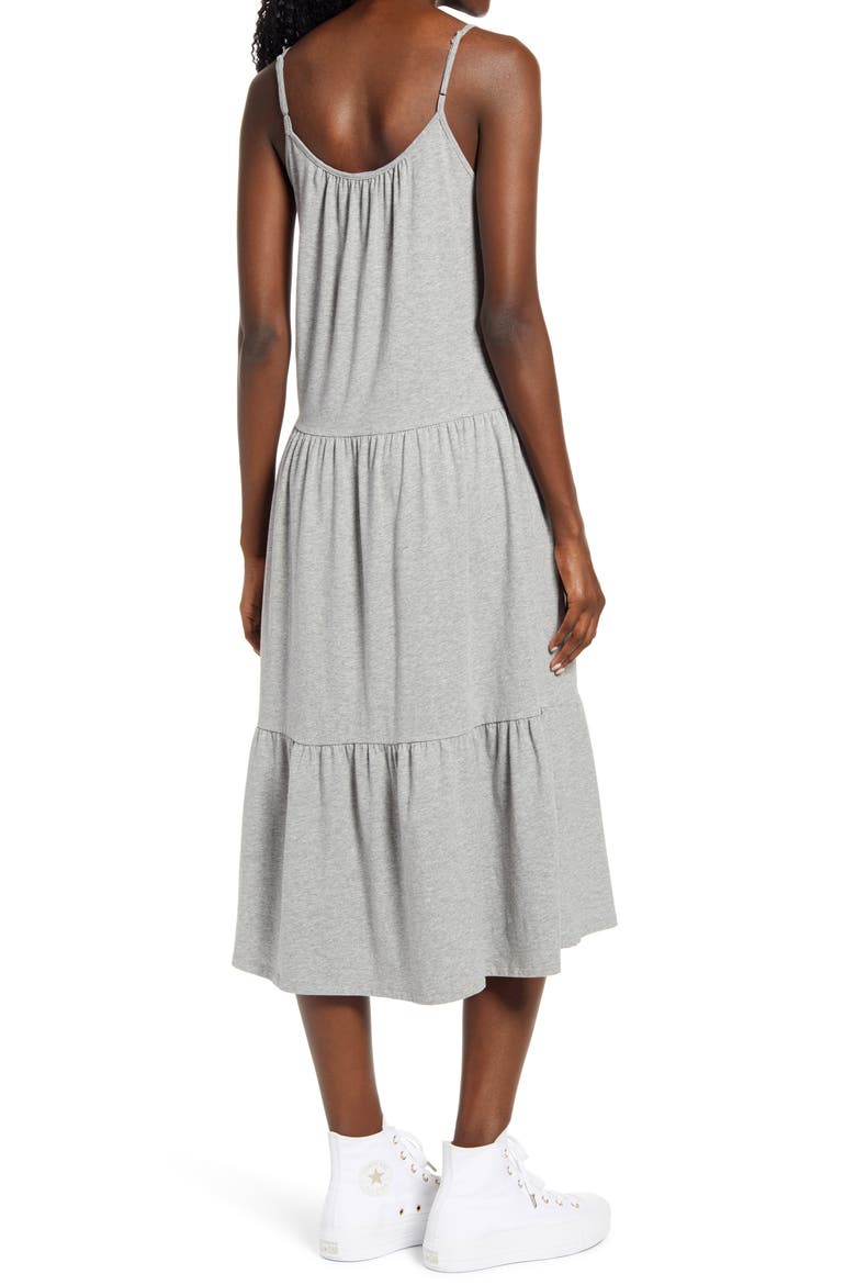 Tiered Jersey Dress, Alternate, color, H GREY