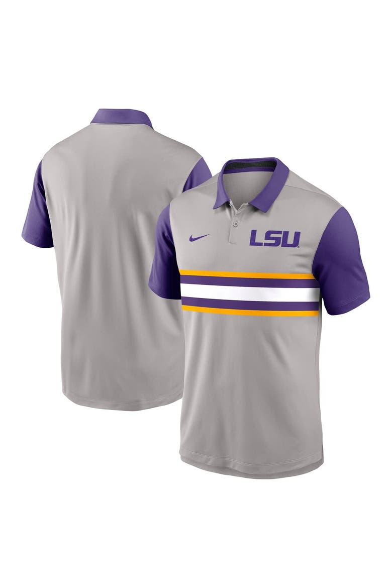 Men's Nike Gray/Purple LSU Tigers Vapor Performance Polo, Main, color, Gray