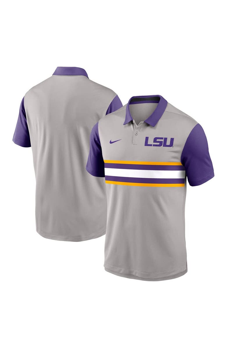 Nike Men's Nike Gray/Purple LSU Tigers Vapor Performance Polo, Main, color, Gray
