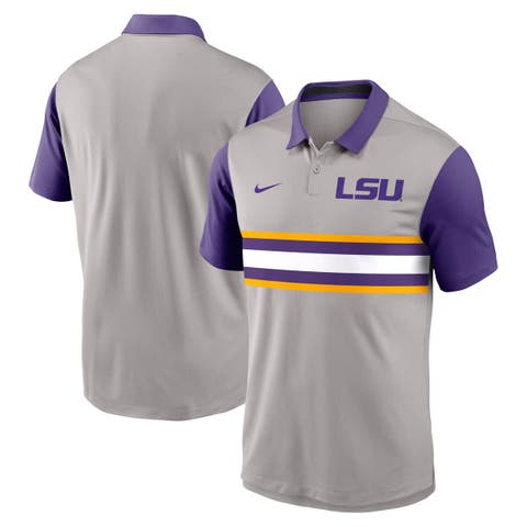 Men's Nike Gray/Purple LSU Tigers Vapor Performance Polo