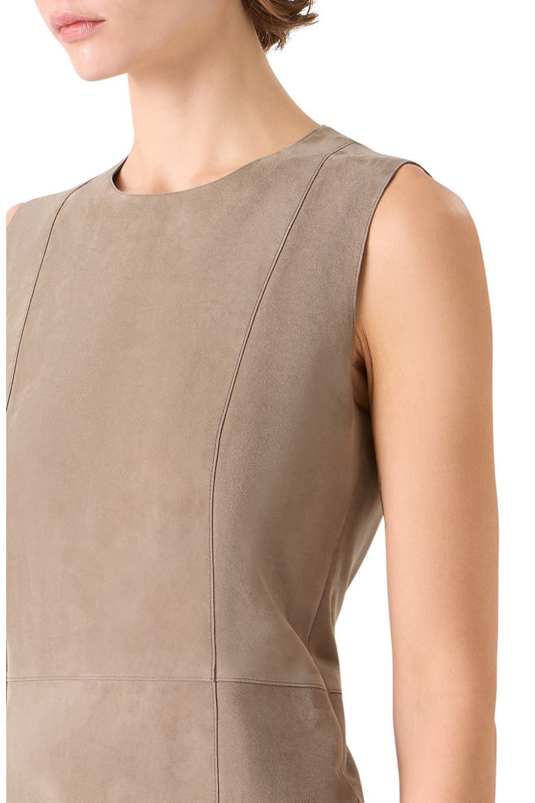 Suede Column Dress, Alternate, color, TAUPE