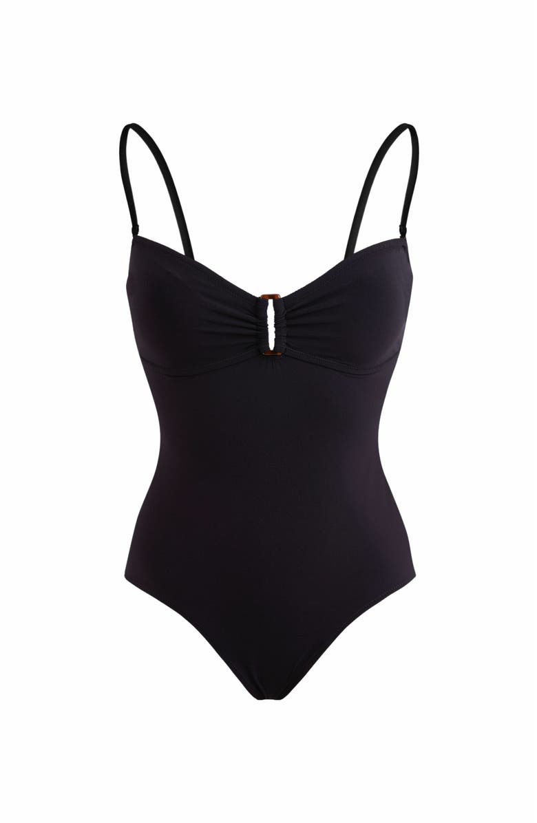 Vilebrequin Women's Solid Bandeau One-Piece Swimsuit, Alternate, color, Noir