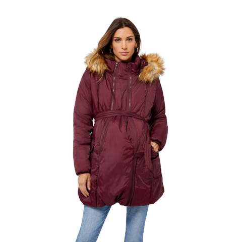 Rachel - 3 in 1 Maternity Coat With Belt