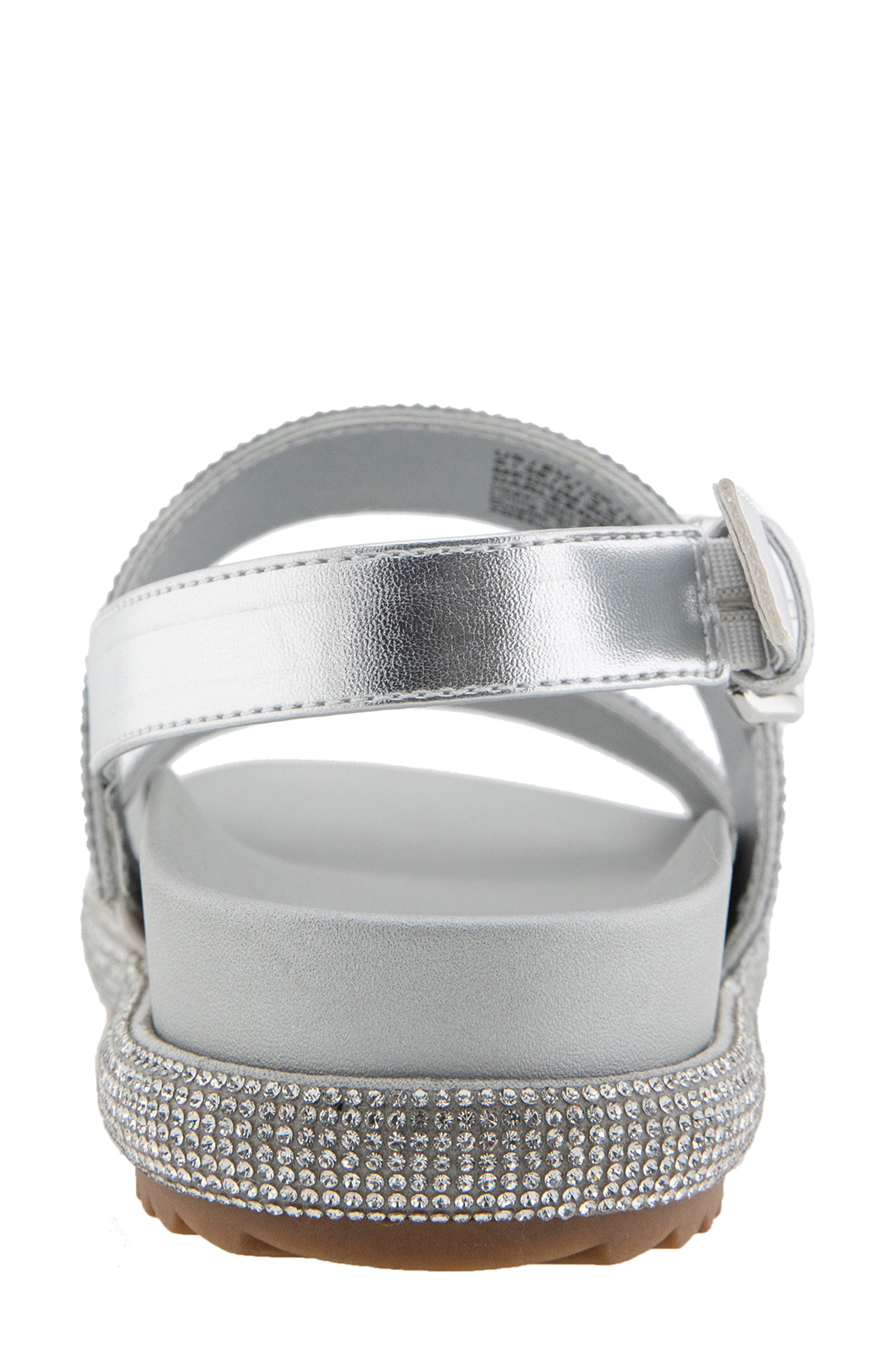 Darleen Sandal, Alternate, color, SILVER/ CRYSTAL