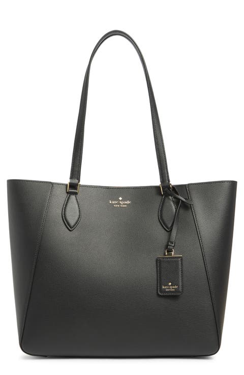 poppy refined grained leather tote bag