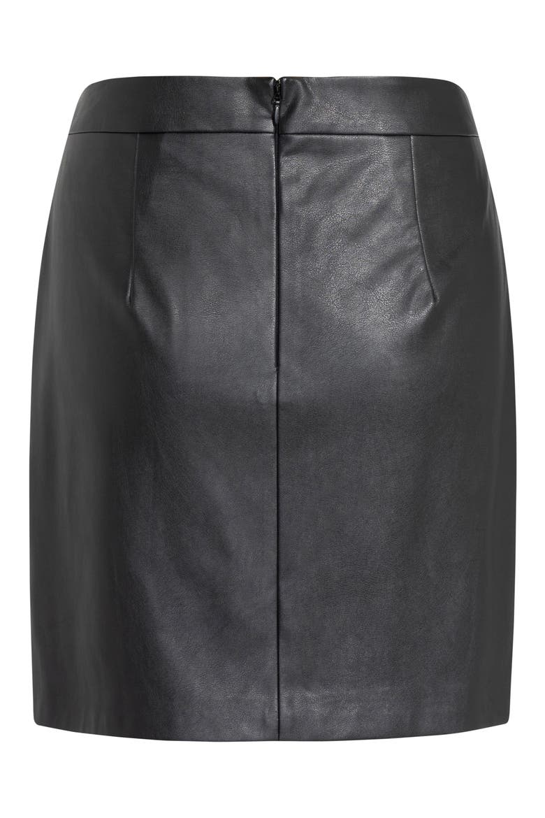 Mad Love Faux Leather Skirt, Alternate, color, BLACK