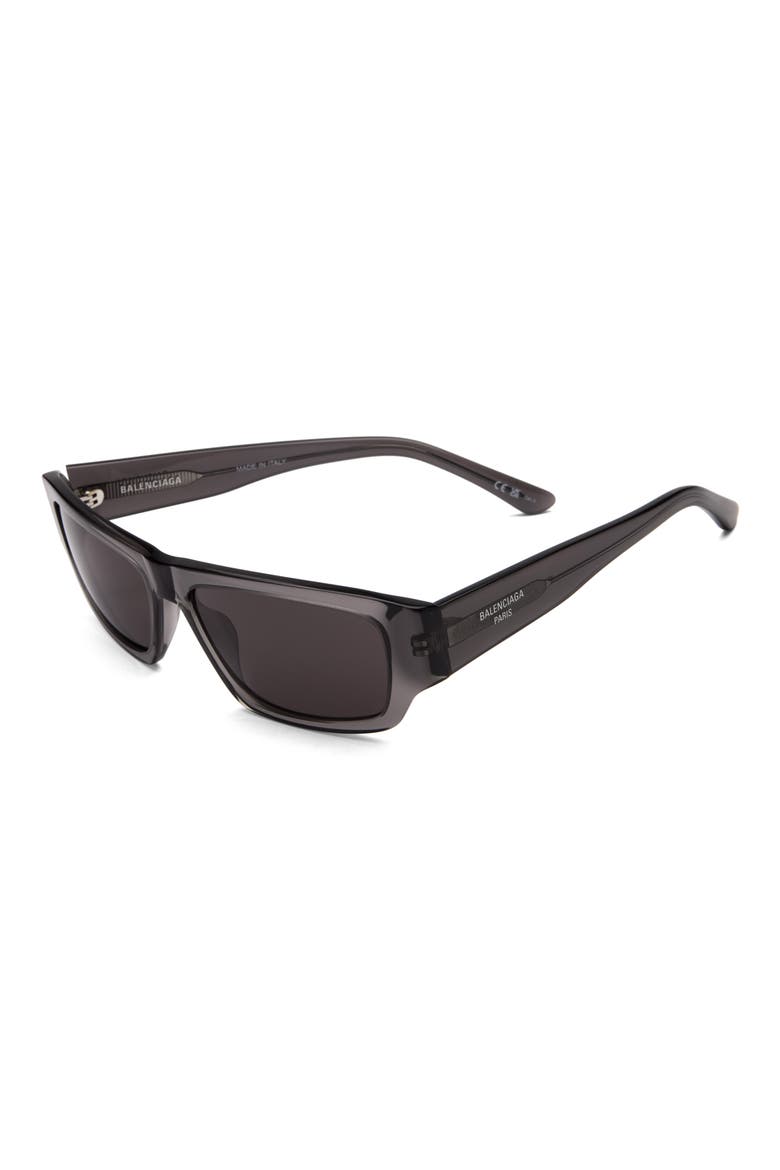 58mm Square Polarized Sunglasses, Alternate, color, GREY GREY GREY