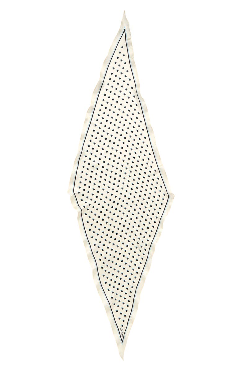 Echo Dot Silk Diamond Scarf, Alternate, color, Cream