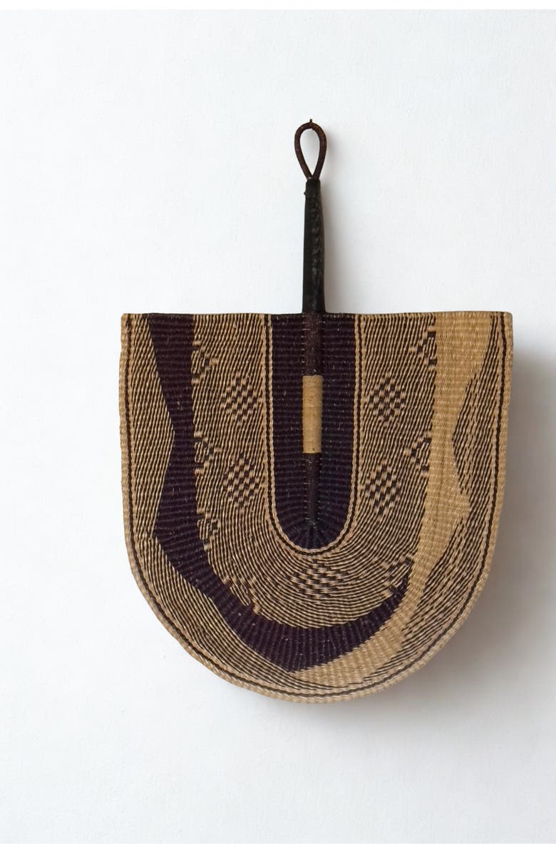 Mbare Large Fan in Natural & Black, Main, color, Natural & Black