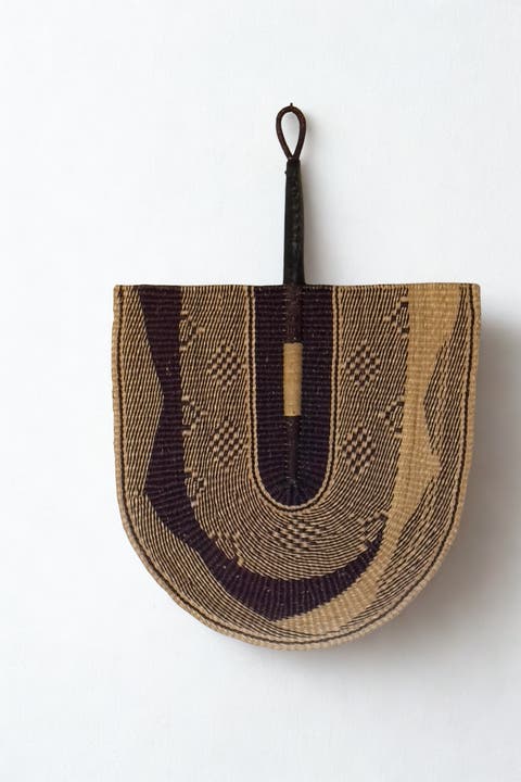 Large Fan in Natural & Black