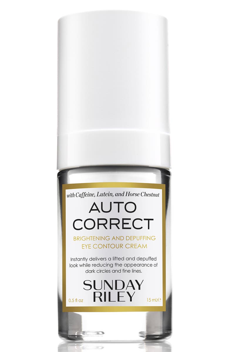Sunday Riley Autocorrect Brightening and Depuffing Eye Contour Cream, Main, color,