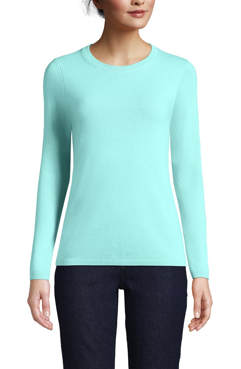 Lands' End Cashmere Sweater, Main, color, Pale Aqua Ice