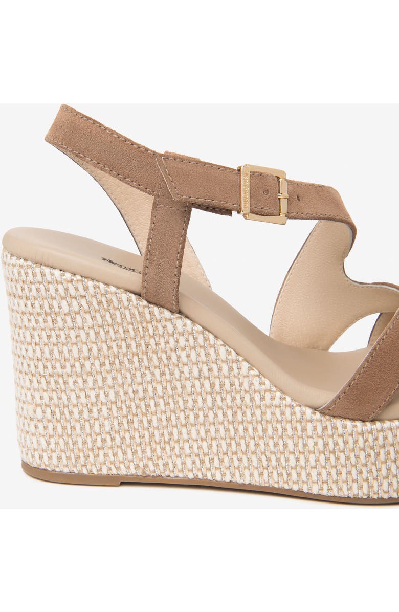 NeroGiardini Slingback Platform Wedge Sandal, Alternate, color, Whiskey
