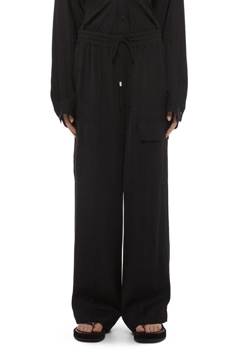 Woven Cargo Pants, Main, color, BLACK