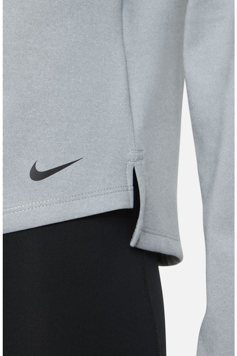 Therma-FIT One Long Sleeve Half Zip Pullover, Alternate, color, PARTICLE GREY/ HEATHER/ BLACK