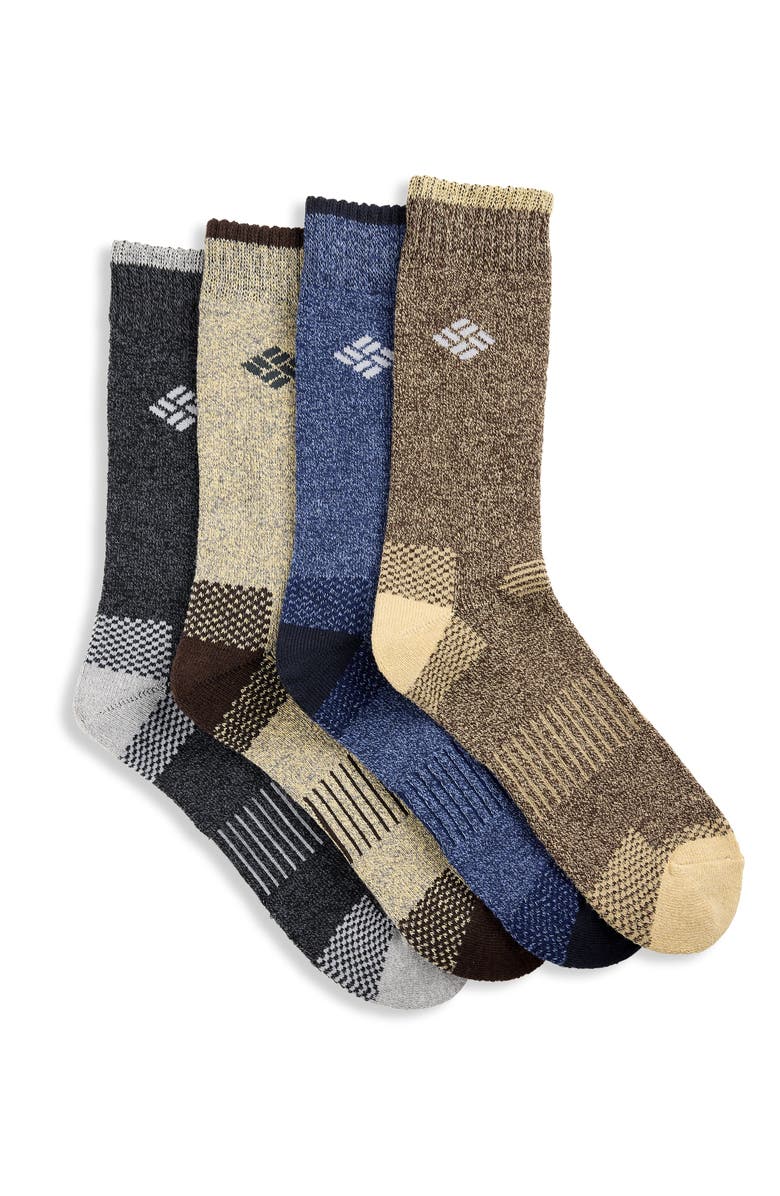 Columbia Big & Tall 4-pk Crew Socks, Main, color, Multi