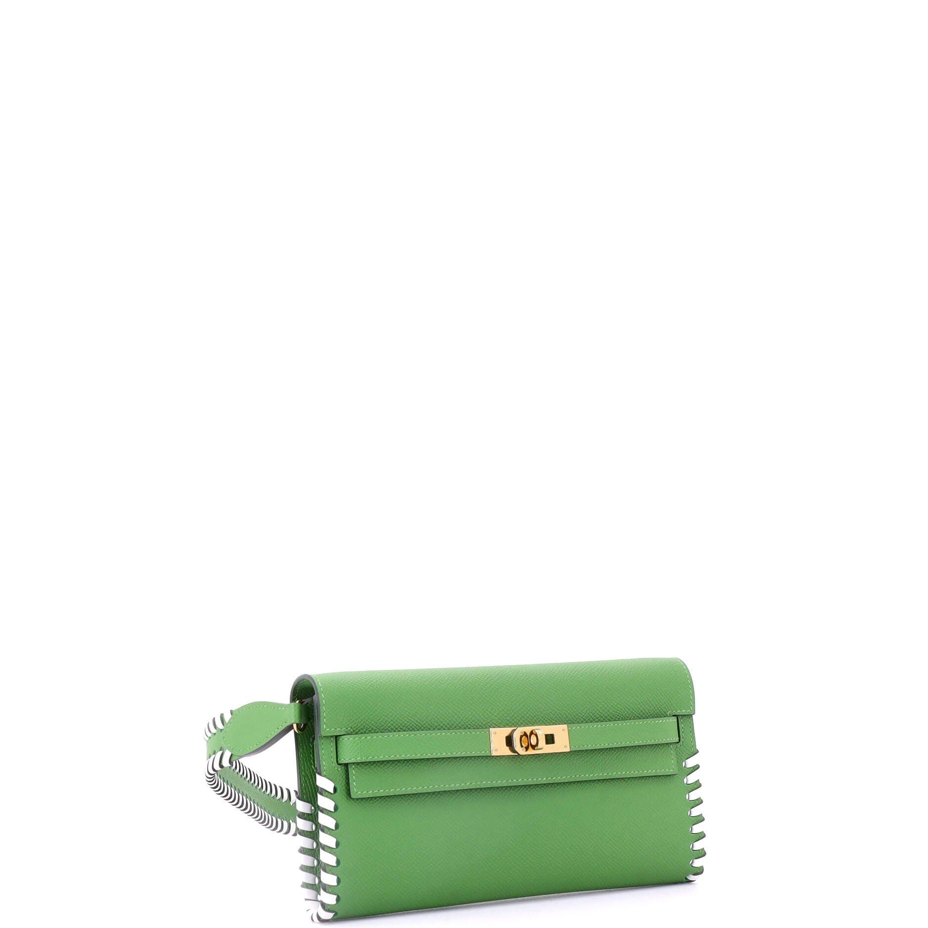 Pre-Owned Hermes Kelly To Go Wallet Tressage Epsom, Alternate, color, 