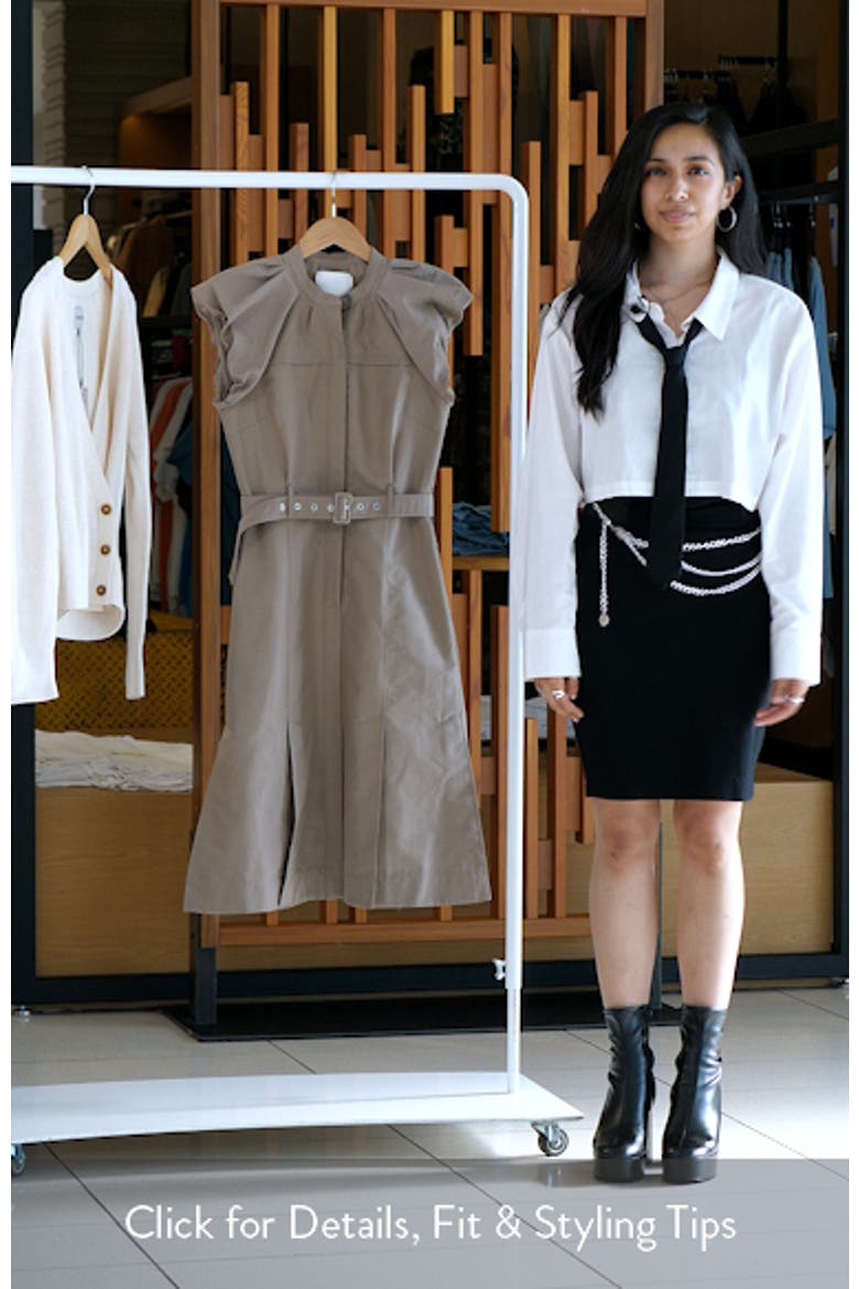 Cloud Sleeve Belted Midi Shirtdress video