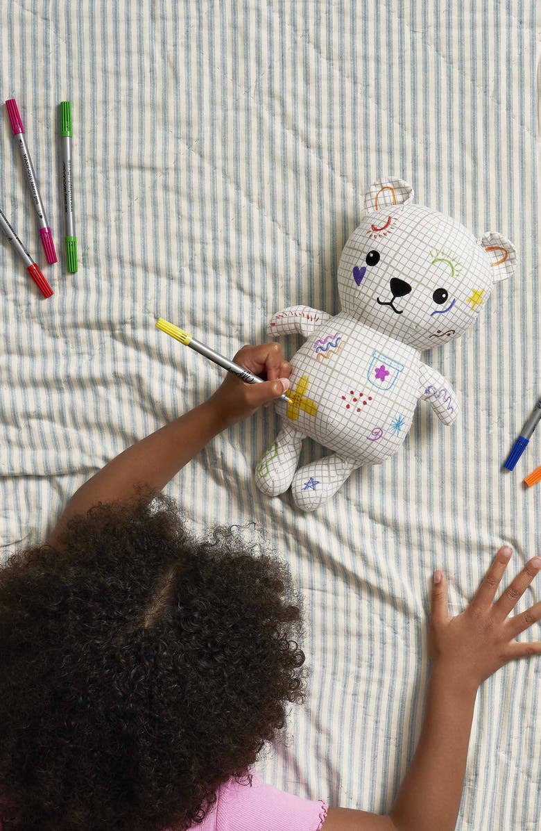 Eat Sleep Doodle Color-In Doodle Artie Bear, Alternate, color, White