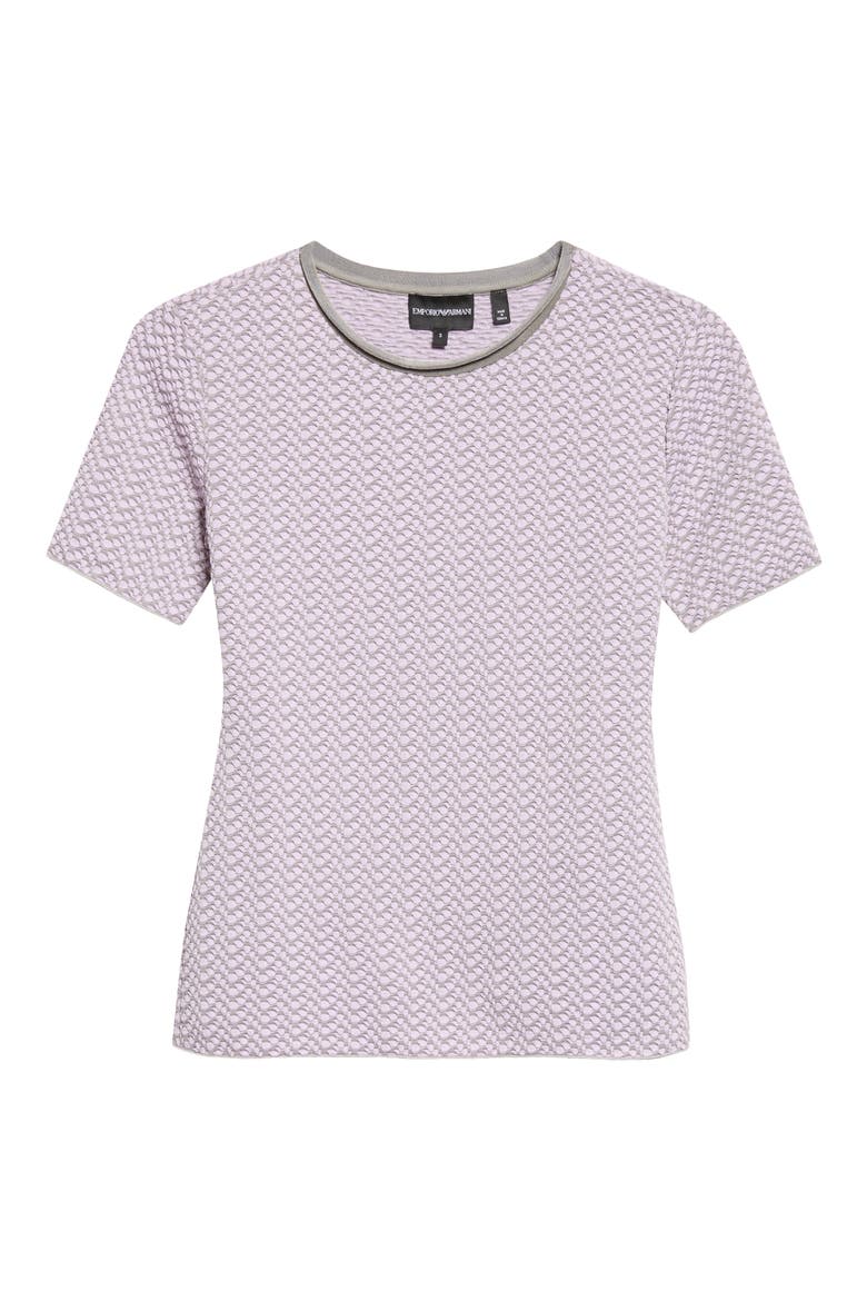 Geometric Jacquard Jersey Tee, Main, color, LILAC