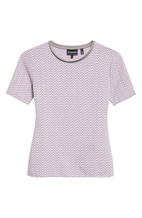 Geometric Jacquard Jersey Tee