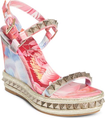 クリスチャンルブタン ウェッジサンダル ピラクロウ レインボー Christian Louboutin Pyraclou Wedge Sandal (Women) | Nordstrom