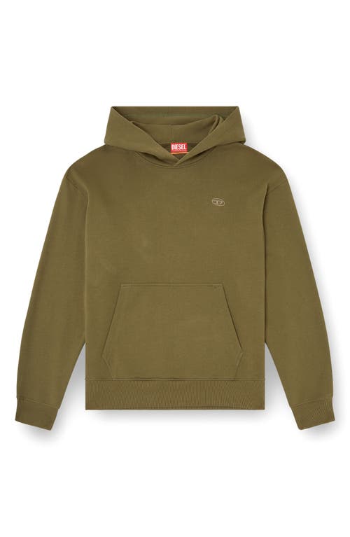 Diesel ® S-macs-hood-megovol-d Cotton French Terry Hoodie In Olive/green