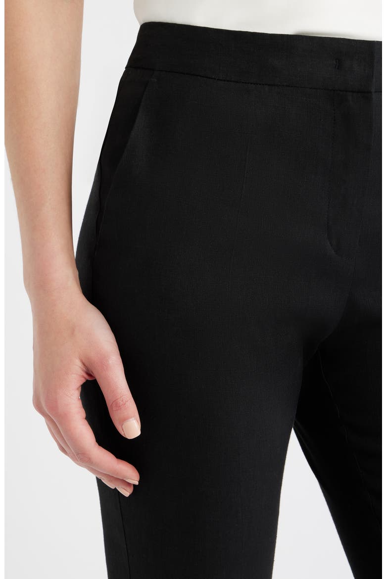 Tapria Slim Fit Crop Pants, Alternate, color, BLACK